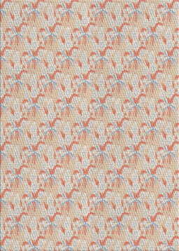 Machine Washable Transitional Orange Salmon Pink Rug, wshpat2576
