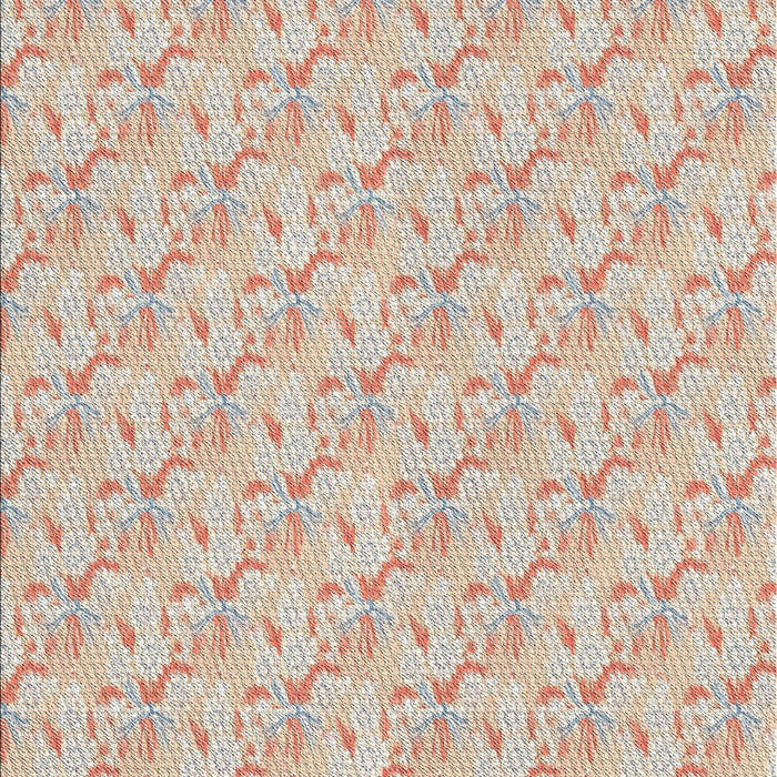 Machine Washable Transitional Orange Salmon Pink Rug, wshpat2576