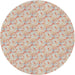 Sideview of Patterned Orange Salmon Pink Novelty Rug, pat2576