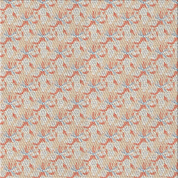 Square Patterned Orange Salmon Pink Novelty Rug, pat2576