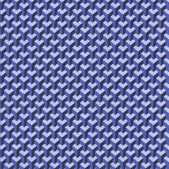 Patterned Denim Blue Rug, pat2577blu