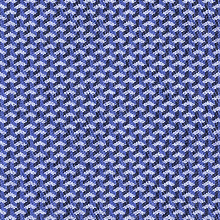 Round Patterned Denim Blue Rug, pat2577blu