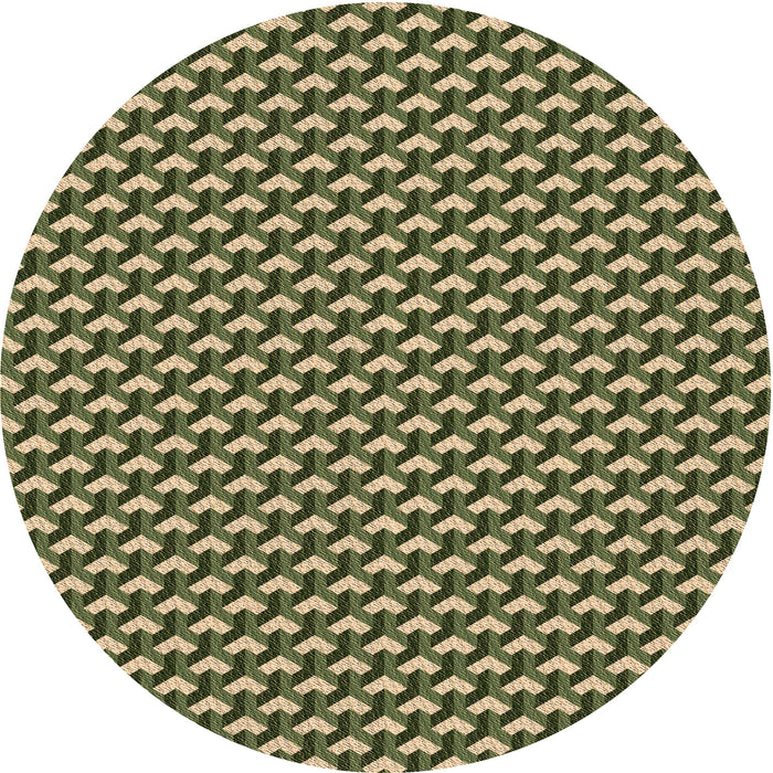 Square Machine Washable Transitional Army Green Rug in a Living Room, wshpat2577brn