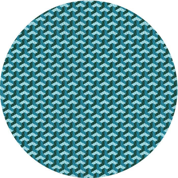 Square Patterned Diamond Blue Rug, pat2577lblu