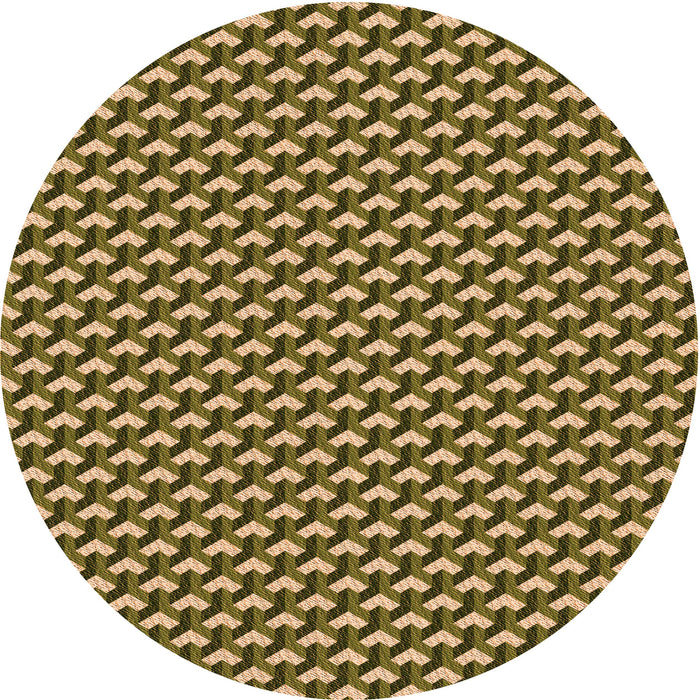 Square Patterned Metallic Gold Rug, pat2577org