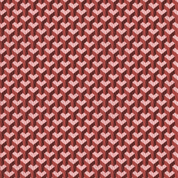 Patterned Tomato Red Rug, pat2577rd