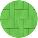 Square Machine Washable Transitional Lime Green Rug in a Living Room, wshpat2578grn