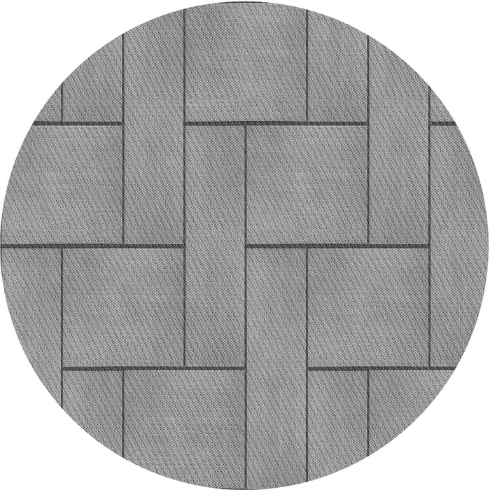 Square Patterned Silver Gray Rug, pat2578gry