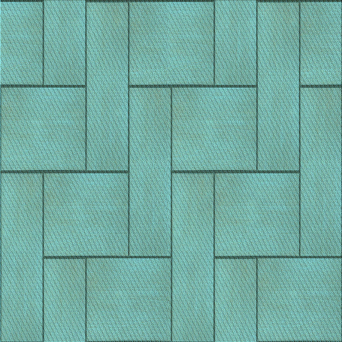 Round Patterned Mint Green Rug, pat2578lblu