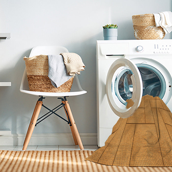 Machine Washable Transitional Neon Orange Rug in a Washing Machine, wshpat2578org