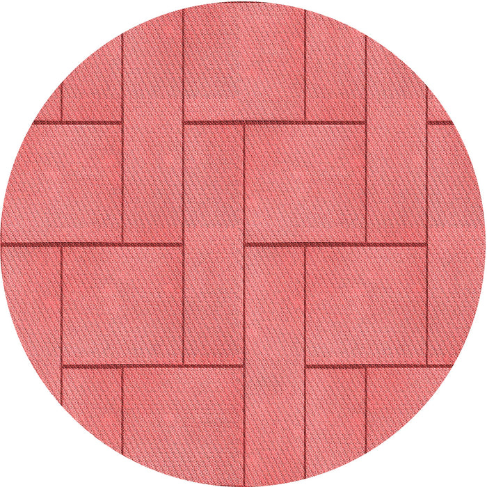 Square Patterned Fire Red Rug, pat2578rd