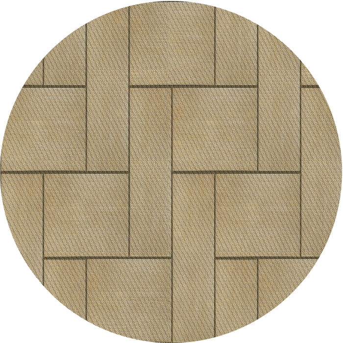 Sideview of Patterned Hazel Green Novelty Rug, pat2578