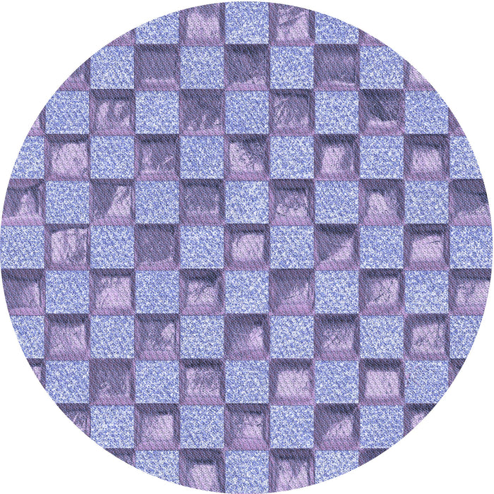 Square Patterned Slate Blue Rug, pat2579blu