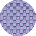 Square Patterned Slate Blue Rug, pat2579blu