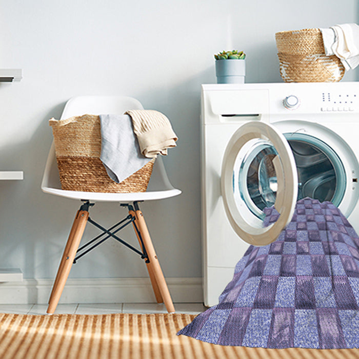 Machine Washable Transitional Slate Blue Rug in a Washing Machine, wshpat2579blu