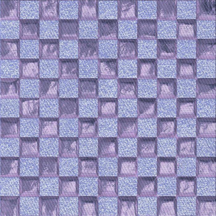 Round Patterned Slate Blue Rug, pat2579blu