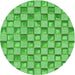 Square Patterned Emerald Green Rug, pat2579grn