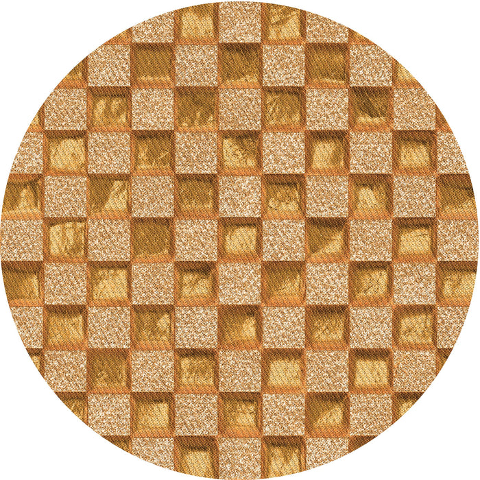 Square Patterned Orange Rug, pat2579org