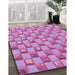 Machine Washable Transitional Violet Purple Rug in a Family Room, wshpat2579pur