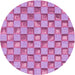 Square Patterned Violet Purple Rug, pat2579pur