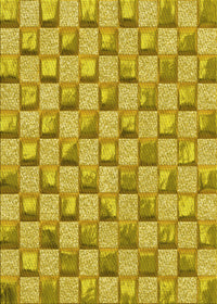 Machine Washable Transitional Bright Gold Yellow Rug, wshpat2579yw