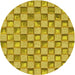 Square Machine Washable Transitional Bright Gold Yellow Rug in a Living Room, wshpat2579yw