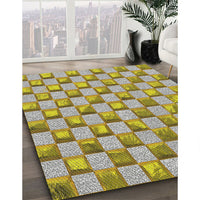 Patterned Brown Gold Novelty Rug, pat2579