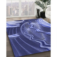 Patterned Sky Blue Rug, pat258blu