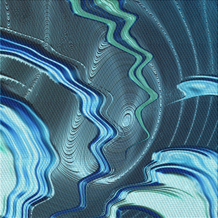 Round Machine Washable Transitional Blue Turquoise Green Rug, wshpat258lblu