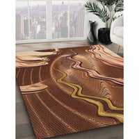 Patterned Orange Rug, pat258org