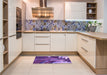 Patterned Purple Rug in a Kitchen, pat258pur