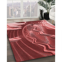 Patterned Red Rug, pat258rd