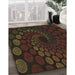 Machine Washable Transitional Black Brown Rug in a Family Room, wshpat2580brn