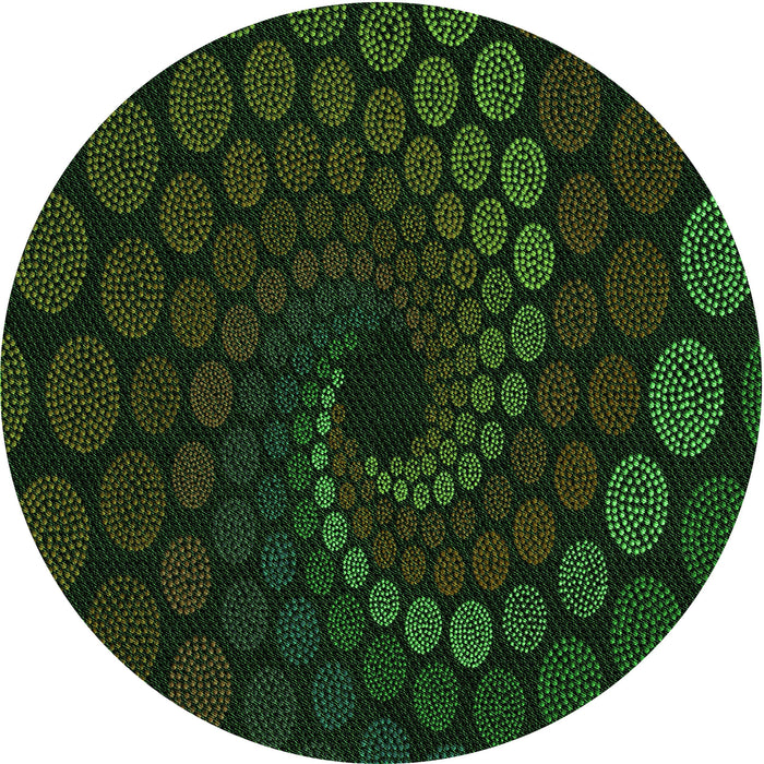 Square Machine Washable Transitional Black Rug in a Living Room, wshpat2580grn