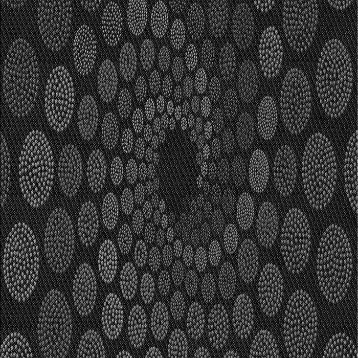 Patterned Black Rug, pat2580gry