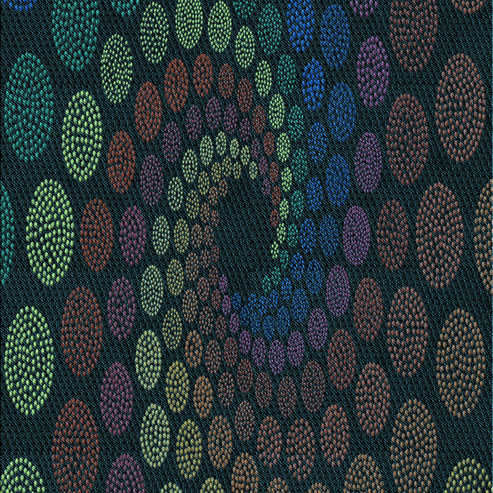 Patterned Black Rug, pat2580lblu
