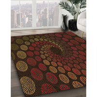 Patterned Saddle Brown Rug, pat2580org