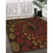 Patterned Saddle Brown Rug in Family Room, pat2580org