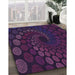Patterned Purple Rug in Family Room, pat2580pur