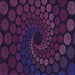 Round Patterned Purple Rug, pat2580pur