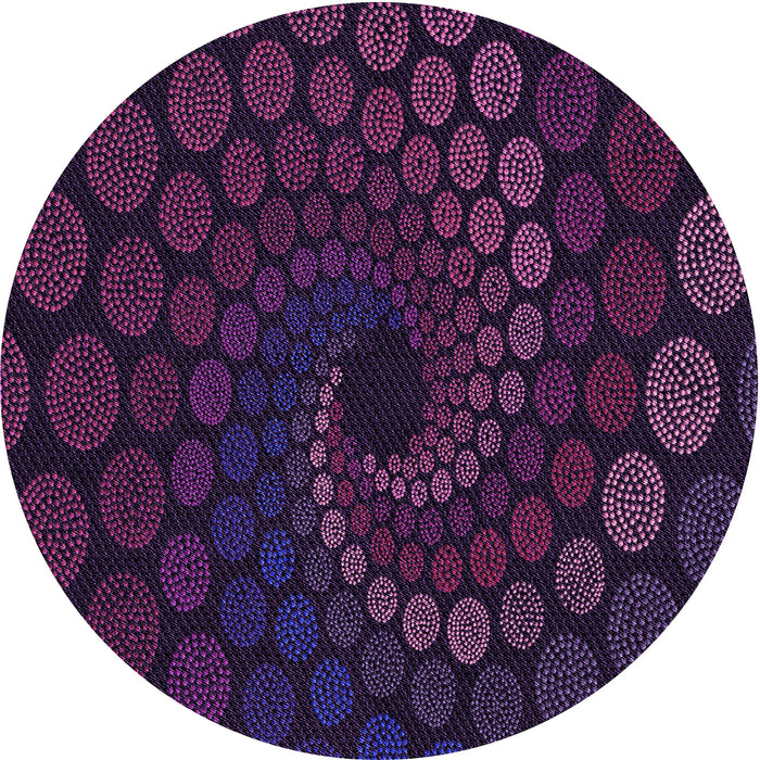 Square Patterned Purple Rug, pat2580pur