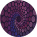 Square Patterned Purple Rug, pat2580pur