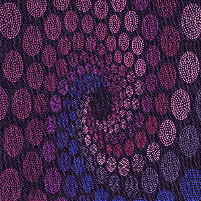 Round Machine Washable Transitional Purple Rug, wshpat2580pur