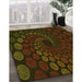 Machine Washable Transitional Dark Bronze Brown Rug in a Family Room, wshpat2580yw