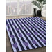 Patterned Blue Rug in Family Room, pat2581blu
