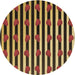 Square Patterned Red Rug, pat2581brn