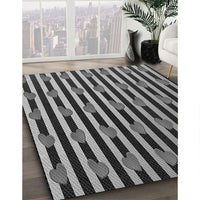 Patterned Dark Gray Rug, pat2581gry