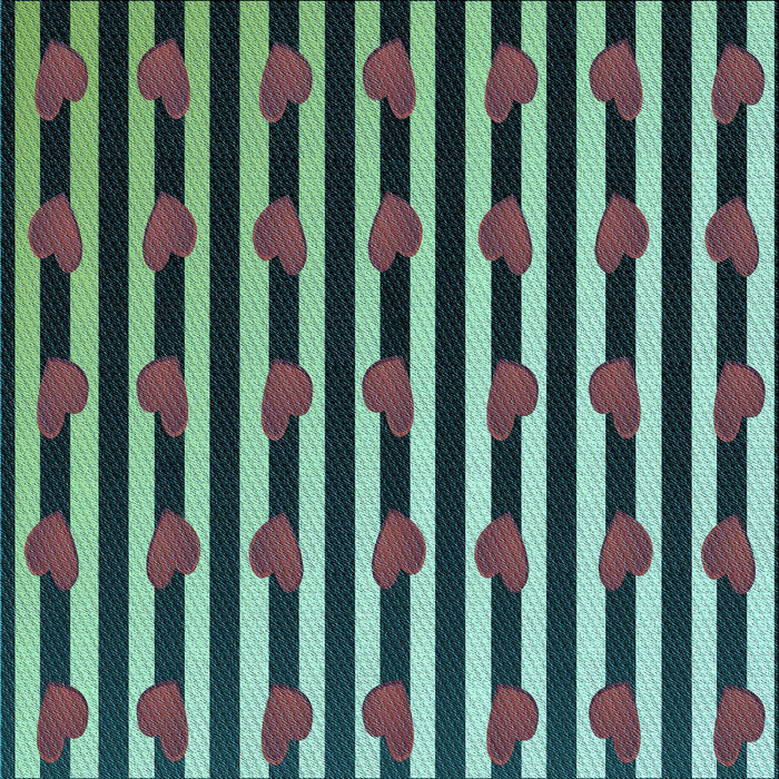 Round Patterned Gunmetal Green Rug, pat2581lblu