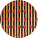 Square Patterned Maroon Red Rug, pat2581org