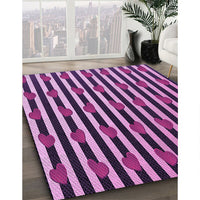 Patterned Orchid Purple Rug, pat2581pur